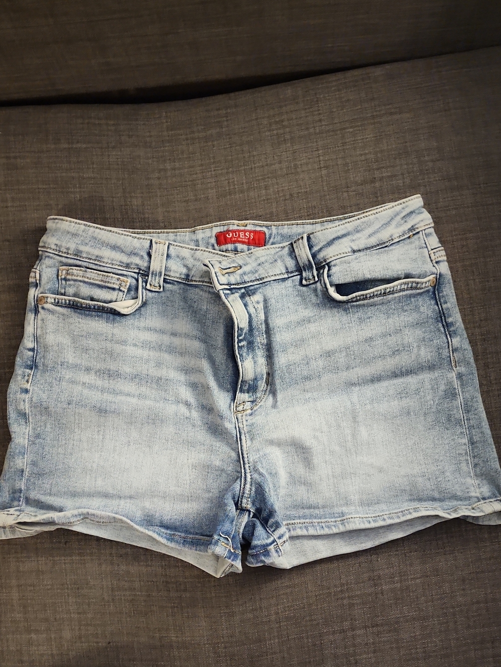 GUESS Light Blue Denim Shorts - Casual Fade